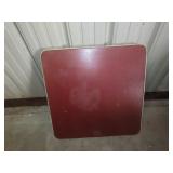 Vintage square folding card table.