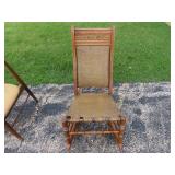 Antique Victorian cane seat rocking chair.