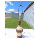 Mid century pottery table lamp.