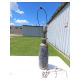 Edna Arnow Mid Century pottery table lamp artist s
