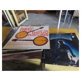 Vintage vinyl music record albums.
