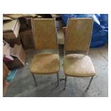 (2)Vintage mid century vinyl kitchen chairs