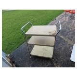 Vintage metal kitchen cart.