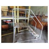 Roll around warehouse stairs metal safety ladder