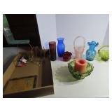 Vintage assorted glassware & misc.