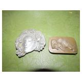 (2)Vintage metal belt buckles.