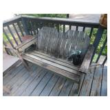 Wood bench.