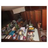 Contents on basement stairway.