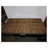 Antique Hamilton print block tray.