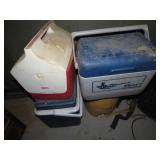 (4)vintage coolers.