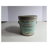 Vintage Cudahy's Puritan lard can w/buttons.