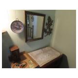 Wall decor, mirror, jewelry box, misc.