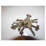 (12)Antique skeleton keys lot.