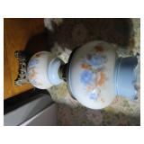 Vintage milk glass lamp.