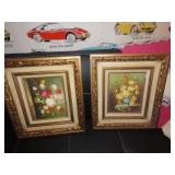 (2)Framed oil paintings.