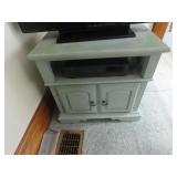 Vintage green painted cabinet. No contents.
