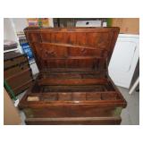 Antique carpenter's trunk.