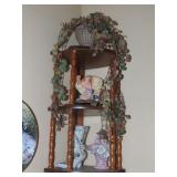 Knick knack shelf w/contents