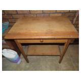 Small primitive table w/drawer.