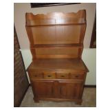 Vintage maple China buffet cabinet.
