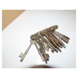 (19)Antique skeleton keys lot.