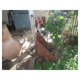 Vintage steel yard cart.