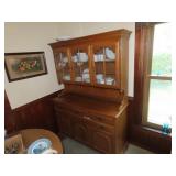 Vintage wood china hutch. Temple Stuart