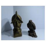 Eagle figure, head bust figure.