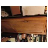 Wood cabinet w/contents.