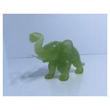 Green jade elephant figure.