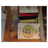 Drawer contents. cook books.