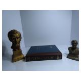 Lincoln bust figures, book