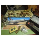 Deer tapestry, Space shuttle picture, vintage pull