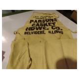 Vintage advertising apron. Parsons Casket Hardware