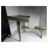 Vintage wood child's play desk.