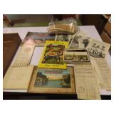 Antique paper ephemera lot. travel brochures.