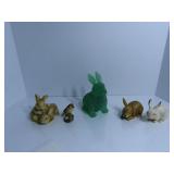 (5)Vintage 2-Lefton Rabbits, & other figures.