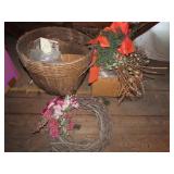 Basket & Wreath decor.