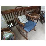 Antique wood rocking chair.