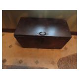 Vintage wood trunk.