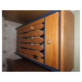 Small wood cabinet.