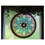 Round stained glass window suncatcher
