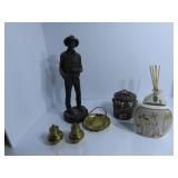 (7)Brass salt & pepper shakers, Cowboy figure