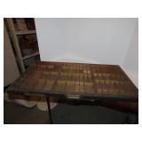 Antique Hamilton print block tray.