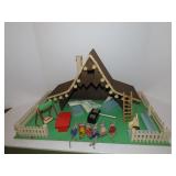 Vintage Kunstlerschutz flocked Mice toys & playset