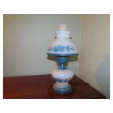 Vintage milk glass lamp.