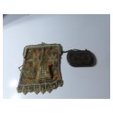 (2)Vintage mesh metal purses.