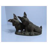 Cast iron doorstop scottie dogs.