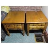 (2)Vintage side tables. w/drawers.
