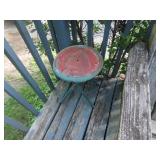 Vintage metal side table.
